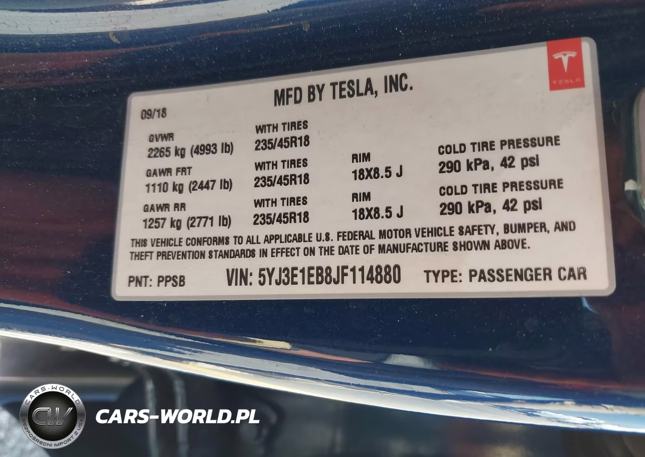 2018 Tesla Model 3 Long Range-Performance VIN:5YJ3E1EB8JF114880 - 9