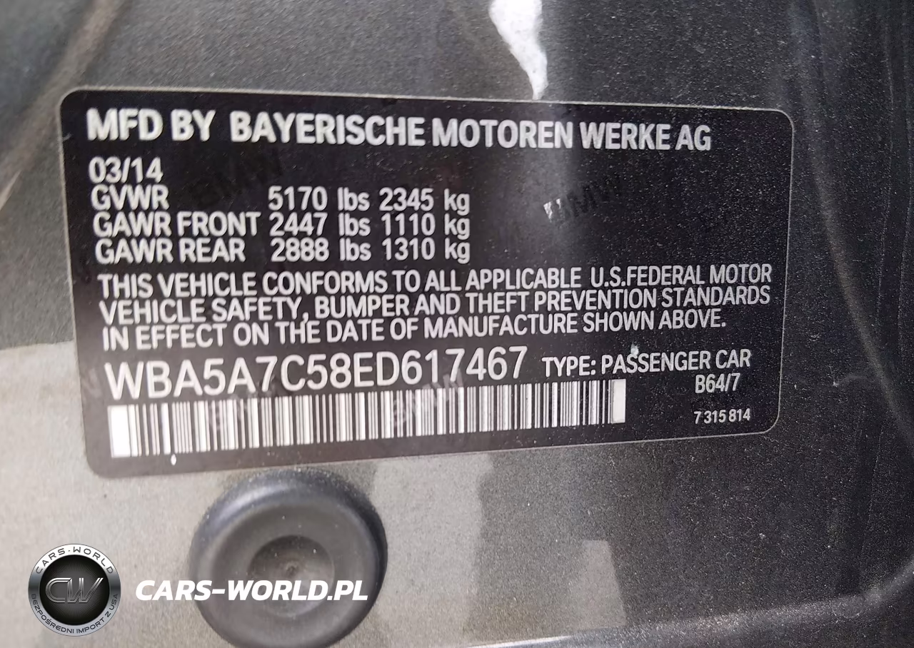 2014 BMW 528I xDrive VIN:WBA5A7C58ED617467 - 9