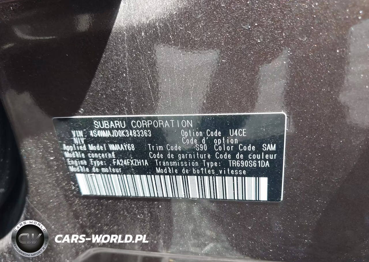 2019 Subaru Ascent Limited VIN:4S4WMAJD0K3483363 - 9