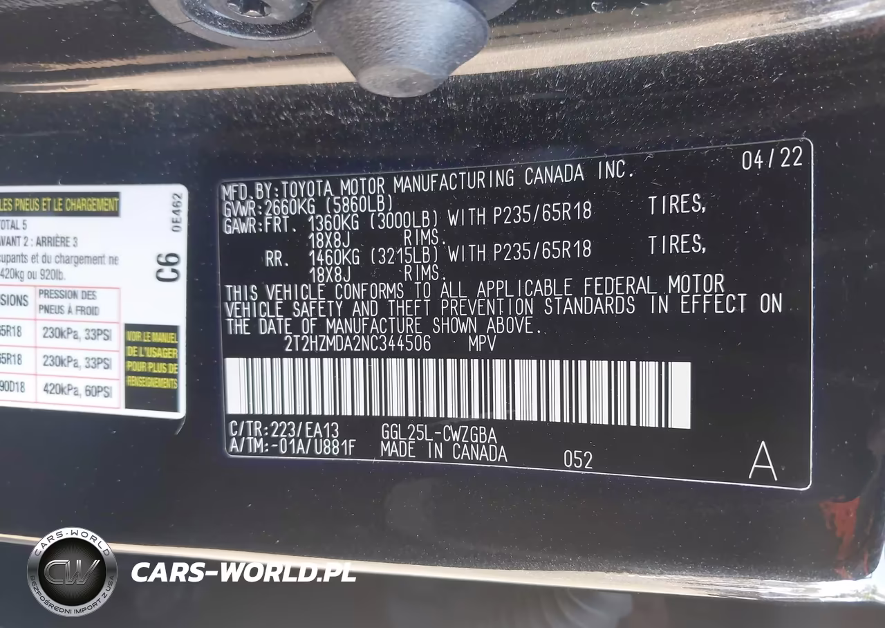 2022 Lexus Rx 350 VIN:2T2HZMDA2NC344506 - 9
