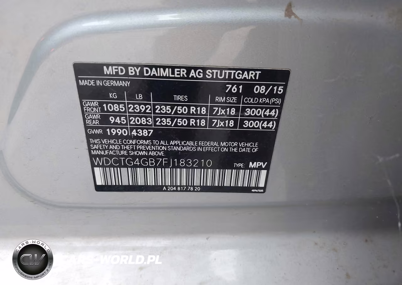 2015 Mercedes-Benz Gla 250 4Matic VIN:WDCTG4GB7FJ183210 - 9