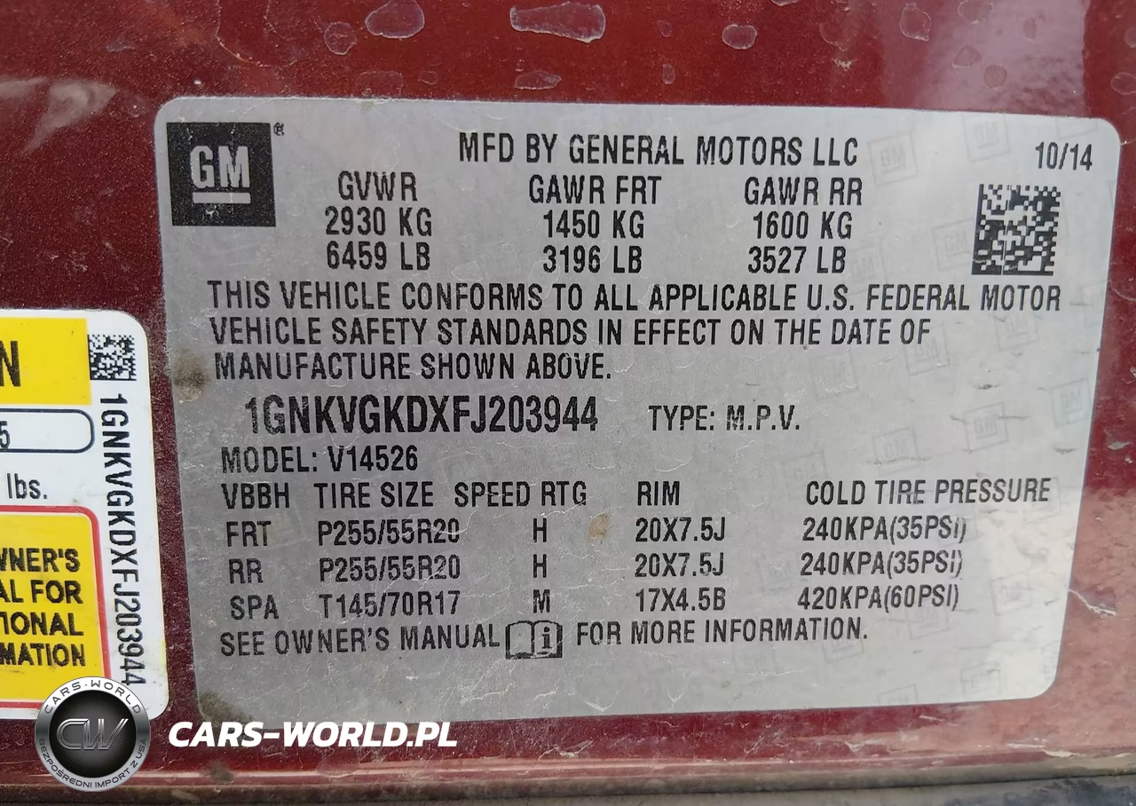 2015 Chevrolet Traverse 1Lt VIN:1GNKVGKDXFJ203944 - 9