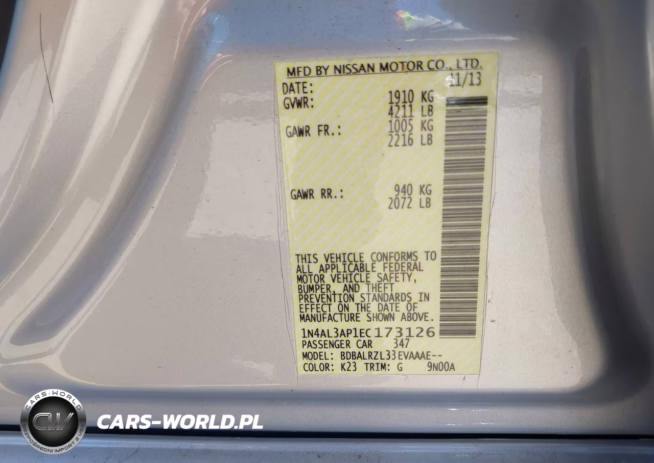 2014 Nissan Altima 2.5 S VIN:1N4AL3AP1EC173126 - 9