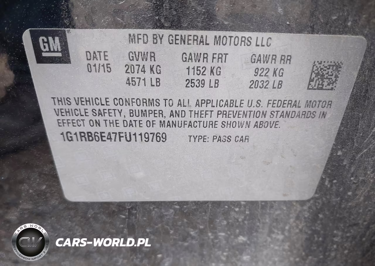 2015 Chevrolet Volt VIN:1G1RB6E47FU119769 - 9