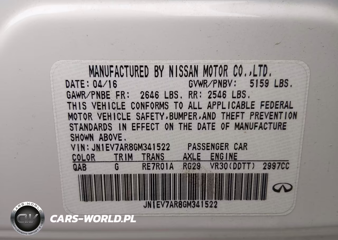2016 Infiniti Q50 3.0T Premium VIN:JN1EV7AR8GM341522 - 9