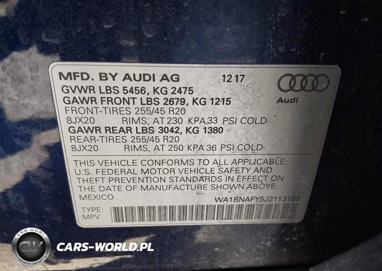 2018 Audi Q5 VIN:WA1BNAFY5J2113150 - 9