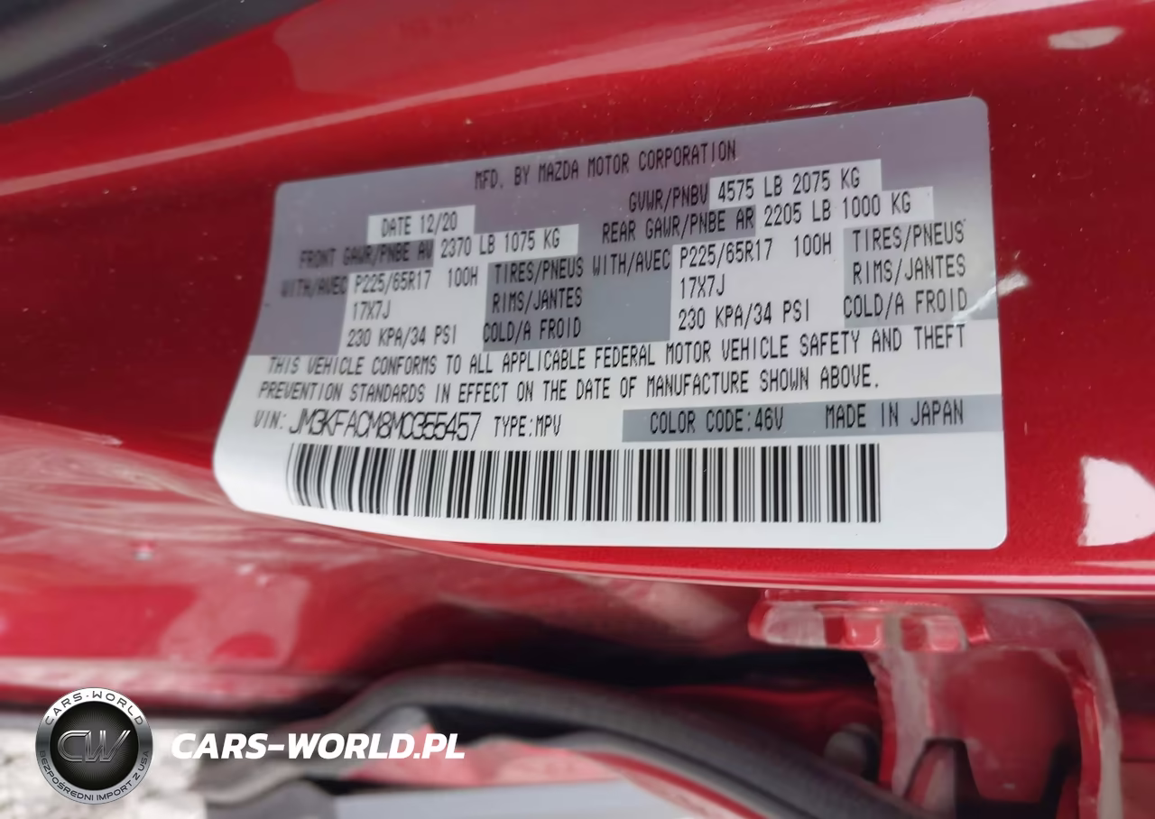 2021 Mazda Cx-5 Touring VIN:JM3KFACM8M0355457 - 9