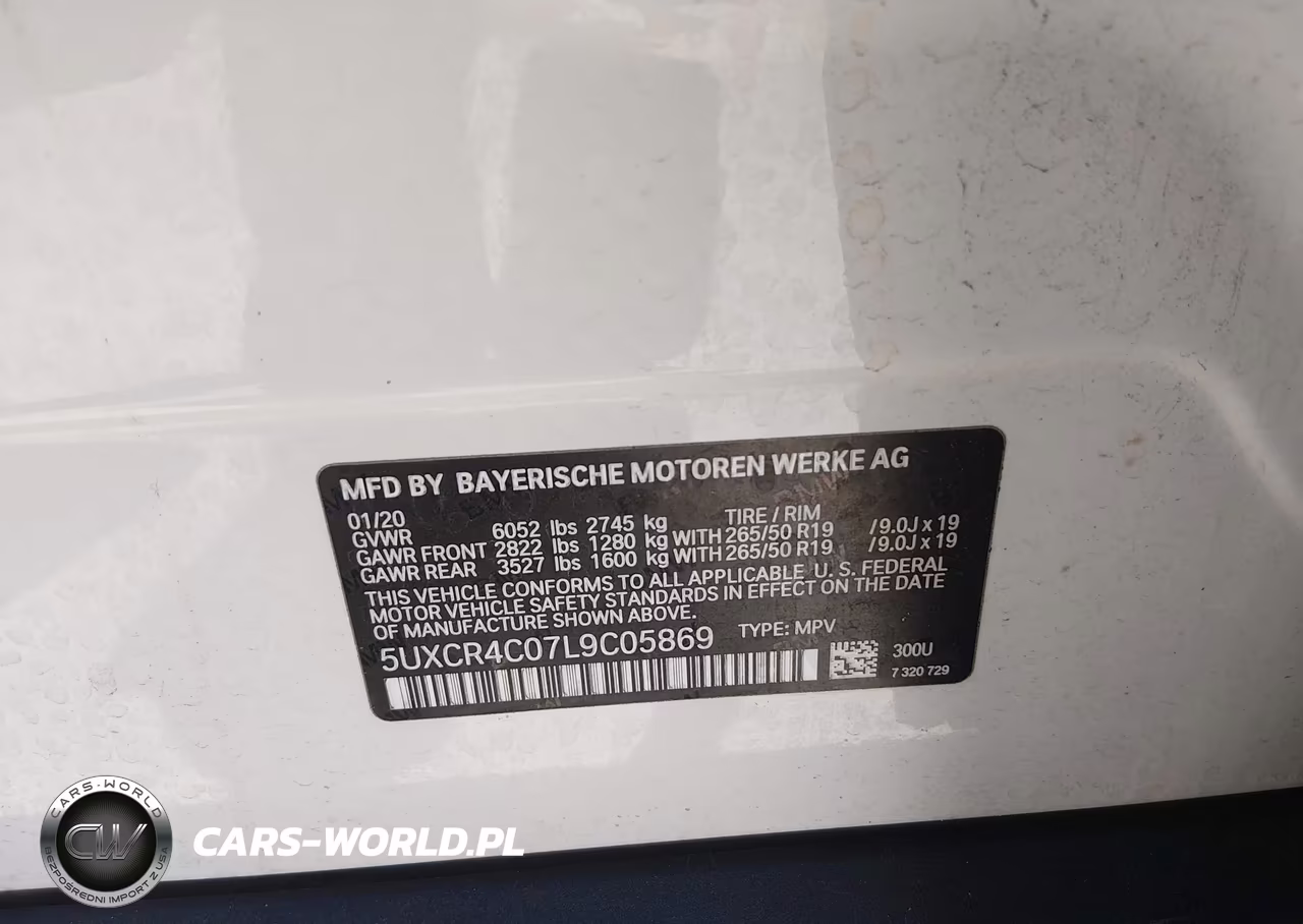 2020 BMW X5 Sdrive40I VIN:5UXCR4C07L9C05869 - 9