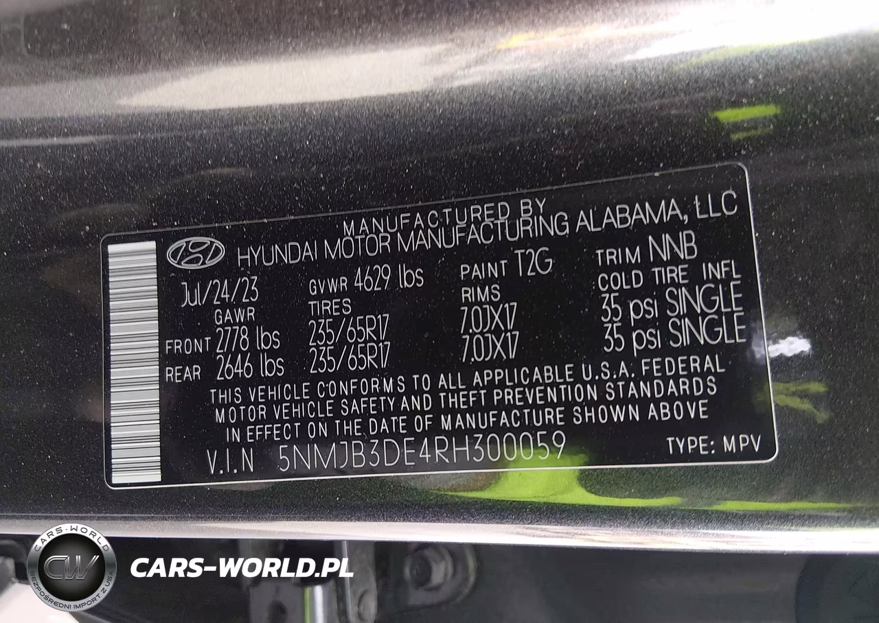 2024 Hyundai Tucson Sel VIN:5NMJB3DE4RH300059 - 9