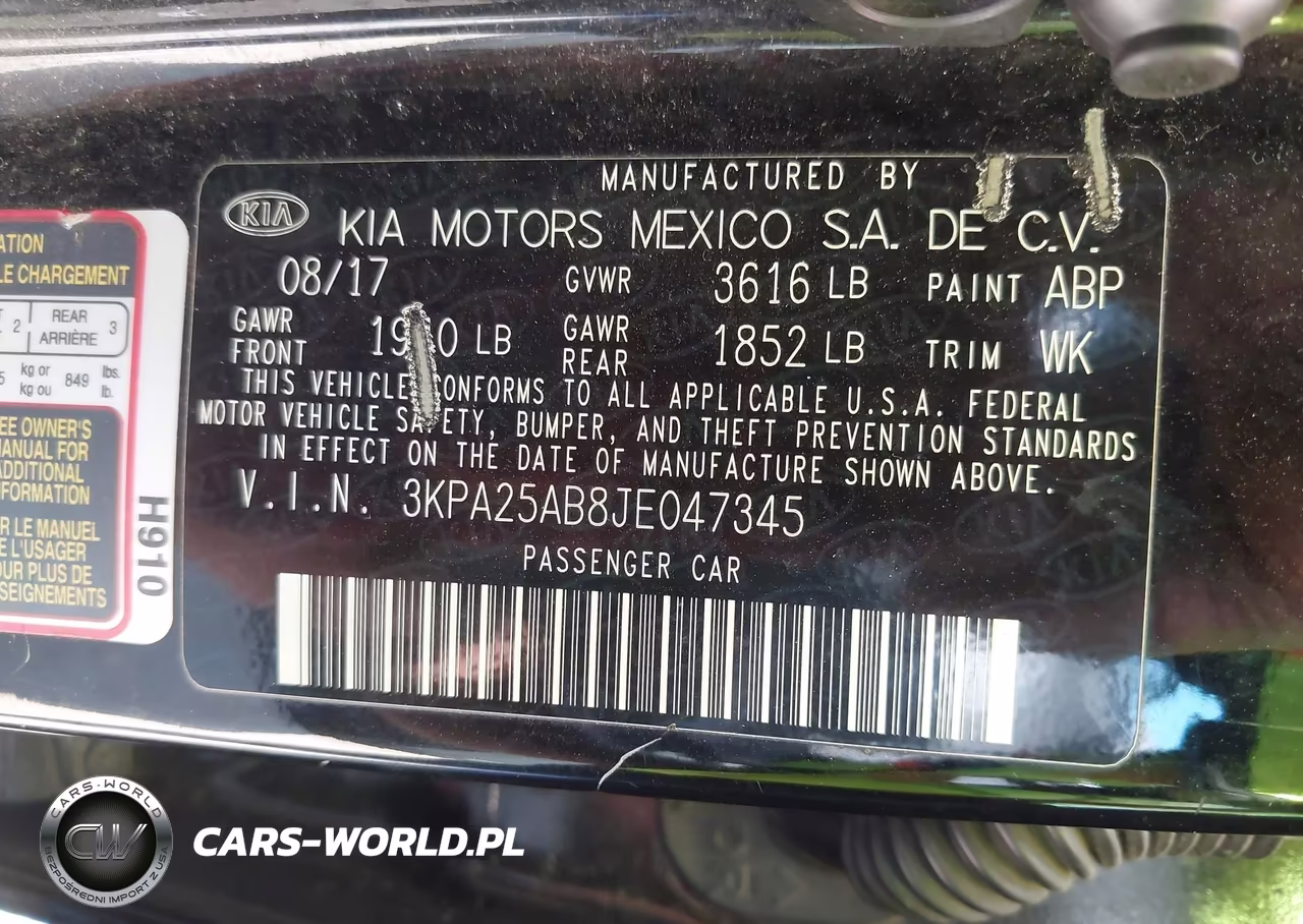2018 Kia Rio Lx VIN:3KPA25AB8JE047345 - 9