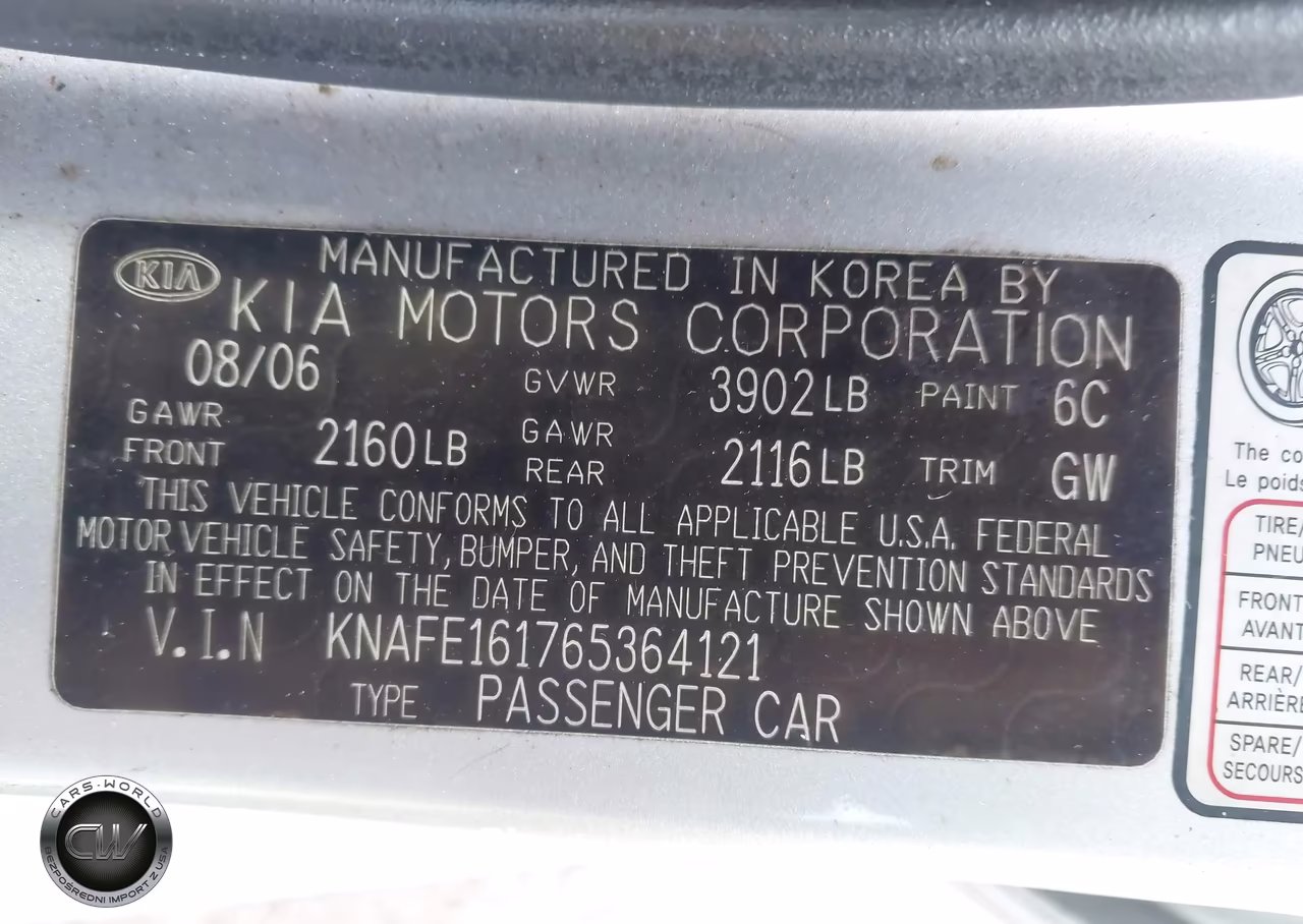 2006 Kia Spectra5 VIN:KNAFE161765364121 - 9