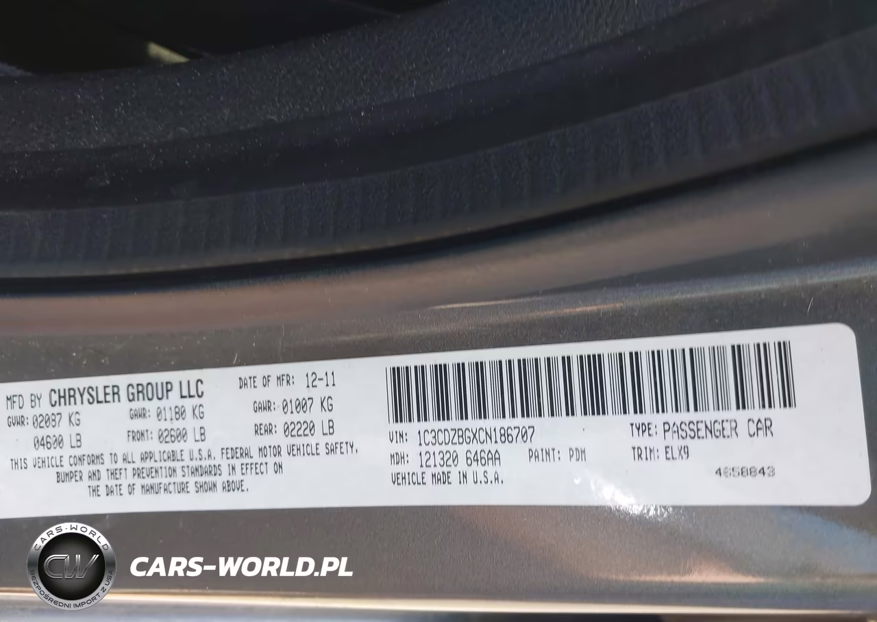 2012 Dodge Avenger R-T VIN:1C3CDZBGXCN186707 - 9