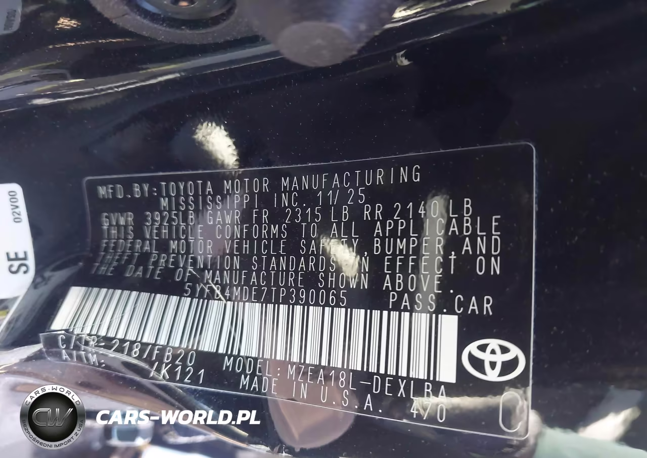 2026 Toyota Corolla Le VIN:5YFB4MDE7TP390065 - 9