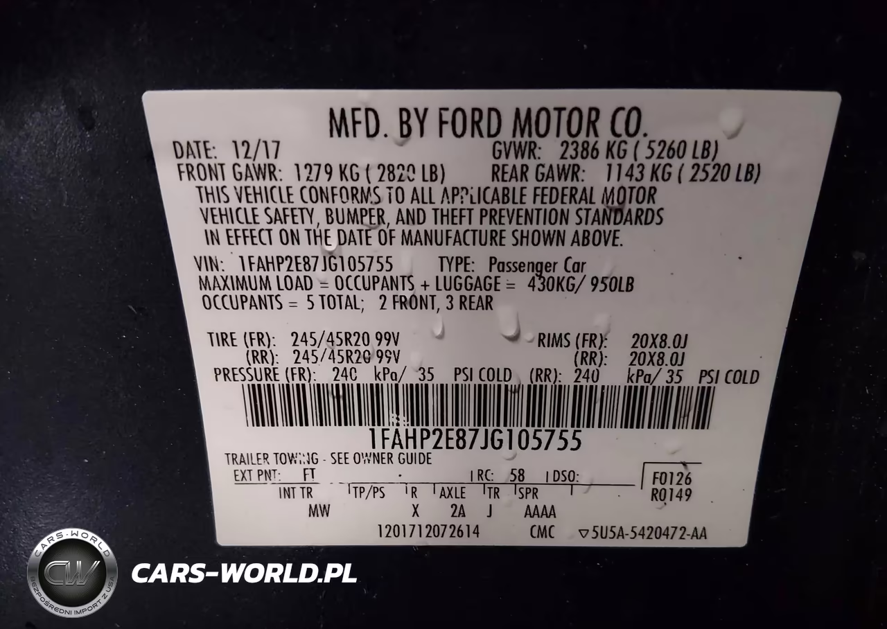 2018 Ford Taurus Sel VIN:1FAHP2E87JG105755 - 9