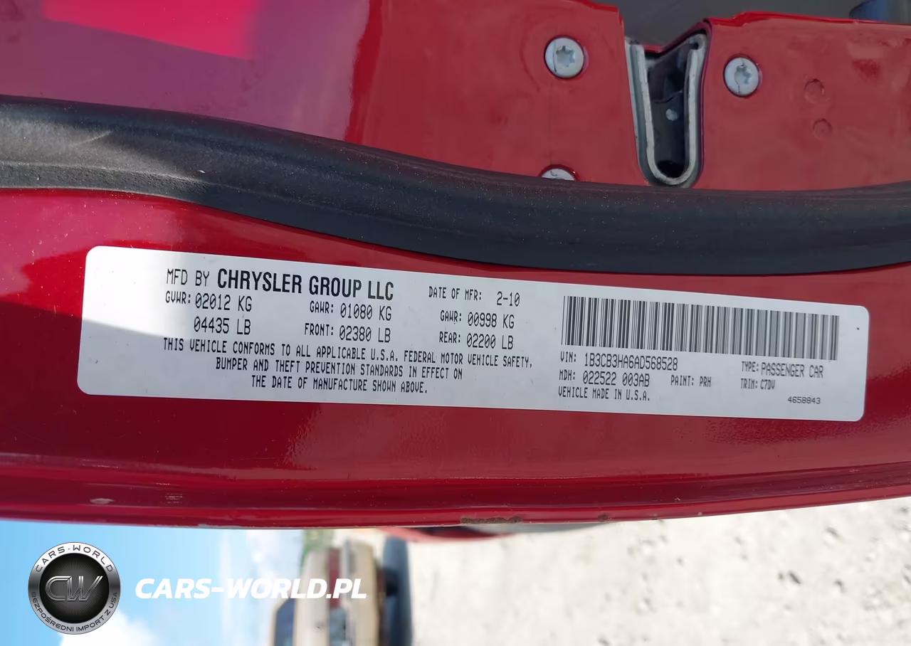 2010 Dodge Caliber Mainstreet VIN:1B3CB3HA6AD568528 - 9