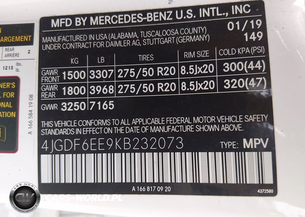 2019 Mercedes-Benz Gls 450 4Matic VIN:4JGDF6EE9KB232073 - 9