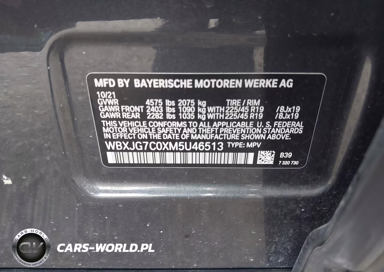 2021 BMW X1 Sdrive28I VIN:WBXJG7C0XM5U46513 - 9