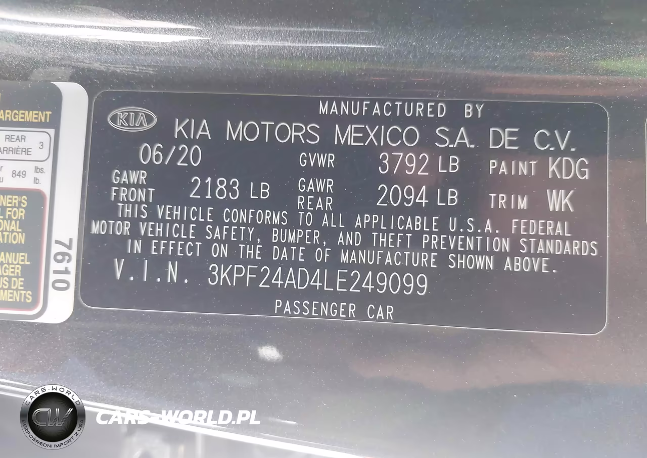 2020 Kia Forte Lxs VIN:3KPF24AD4LE249099 - 9