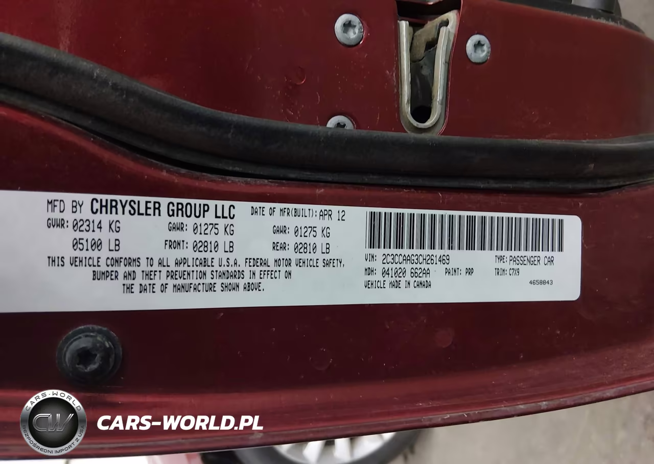 2012 Chrysler 300 VIN:2C3CCAAG3CH261469 - 9