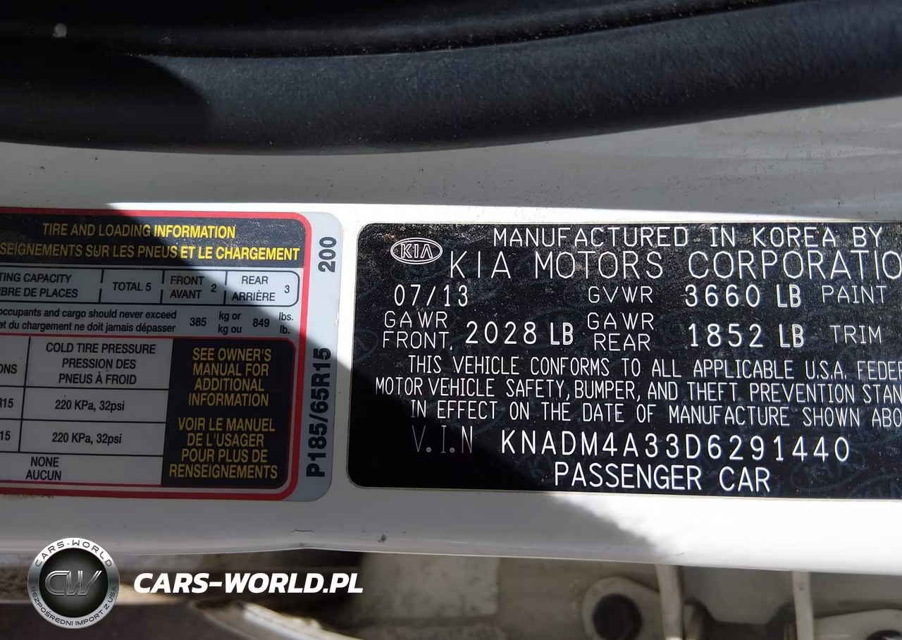 2013 Kia Rio Lx VIN:KNADM4A33D6291440 - 9