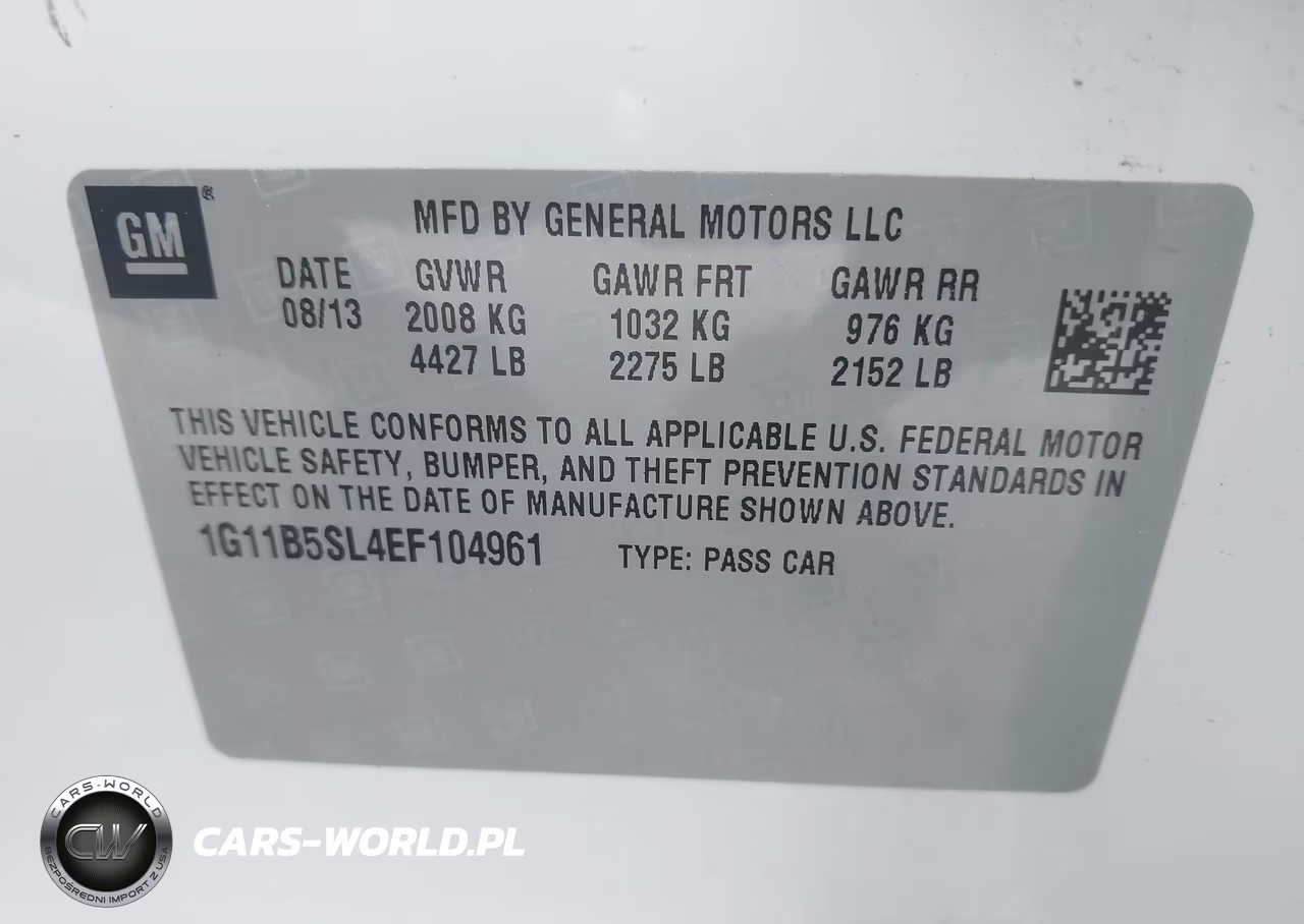 2014 Chevrolet Malibu 1Ls VIN:1G11B5SL4EF104961 - 9