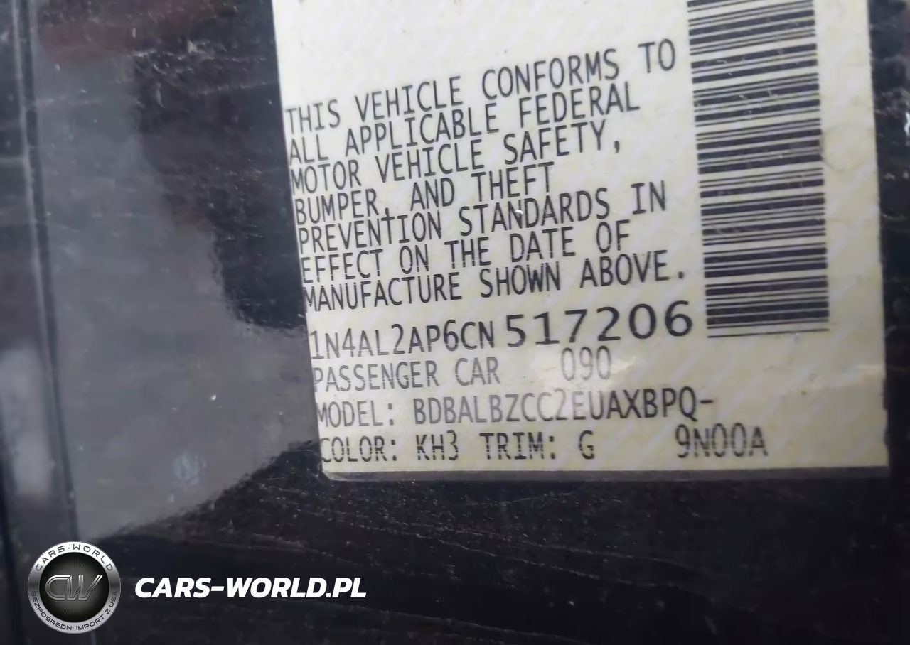 2012 Nissan Altima 2.5 Sl VIN:1N4AL2AP6CN517206 - 9