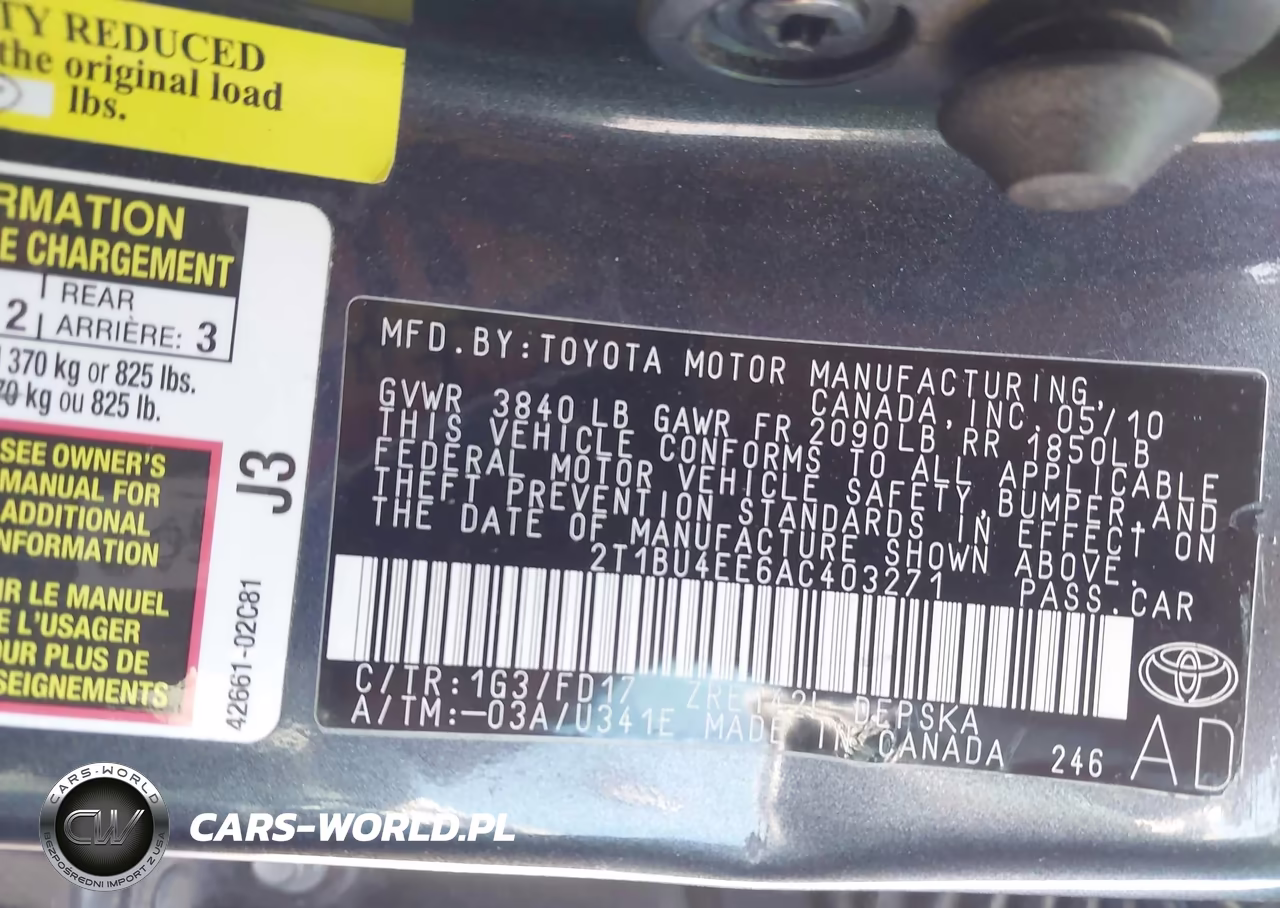 2010 Toyota Corolla S VIN:2T1BU4EE6AC403271 - 9