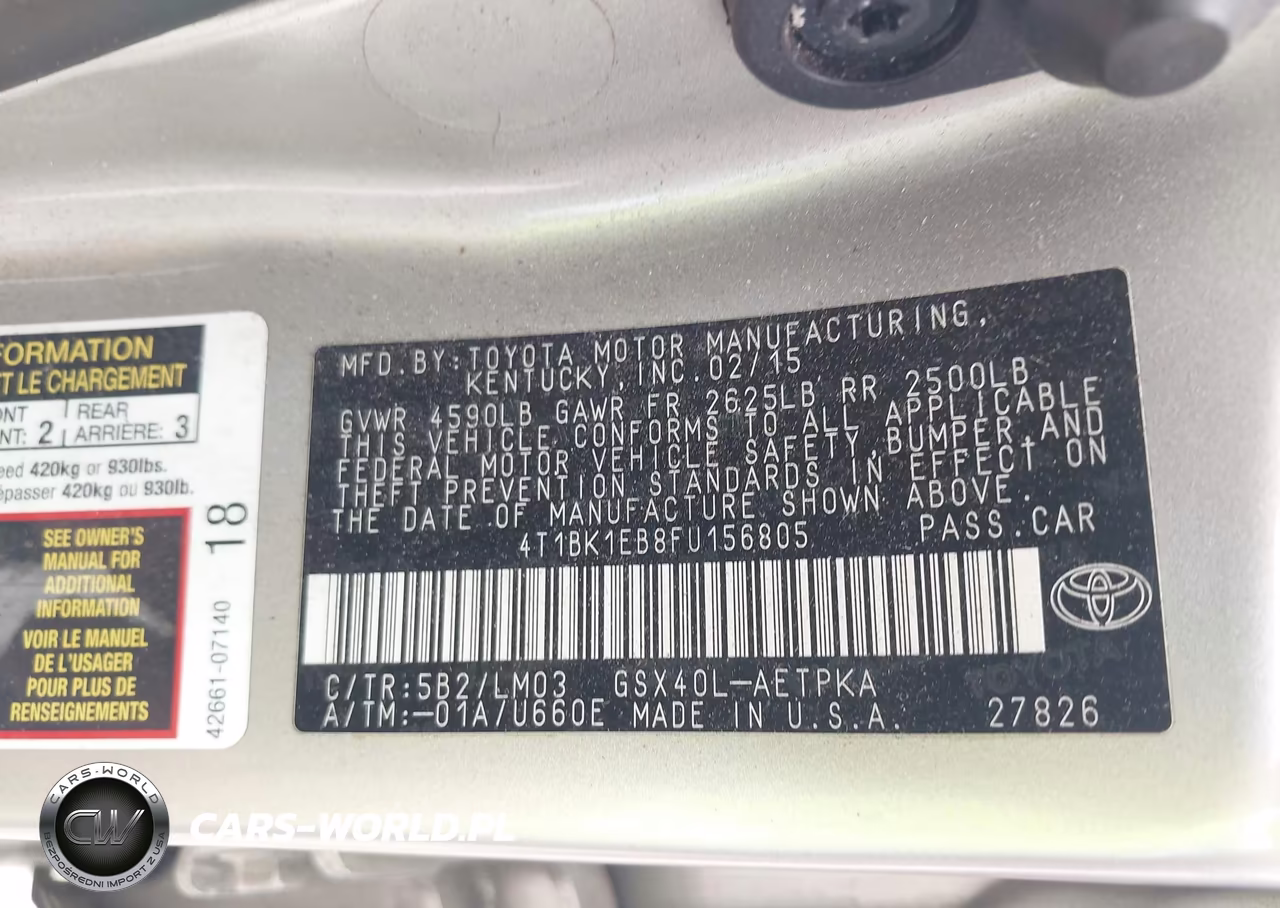 2015 Toyota Avalon Limited VIN:4T1BK1EB8FU156805 - 9