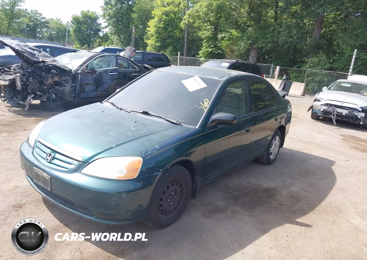 2001 Honda Civic Lx VIN:2HGES15591H564190 - 2