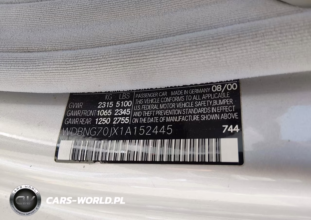 2001 Mercedes-Benz S 430 VIN:WDBNG70JX1A152445 - 9