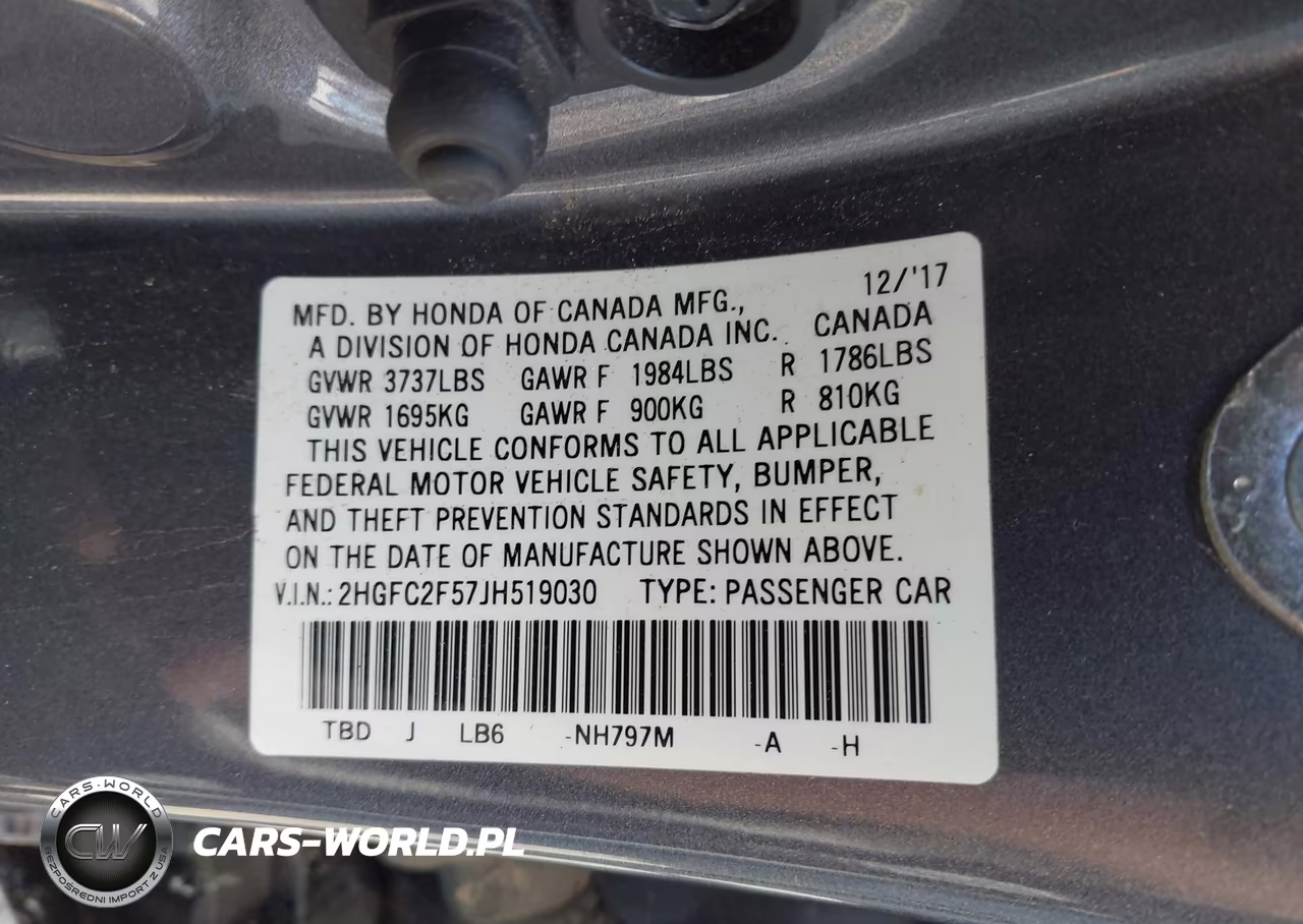 2018 Honda Civic Lx VIN:2HGFC2F57JH519030 - 9