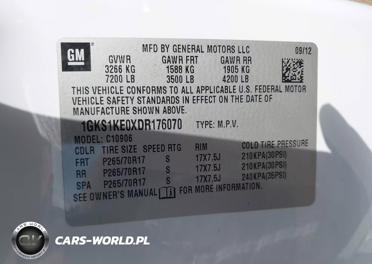 2013 GMC Yukon Xl 1500 Slt VIN:1GKS1KE0XDR176070 - 9