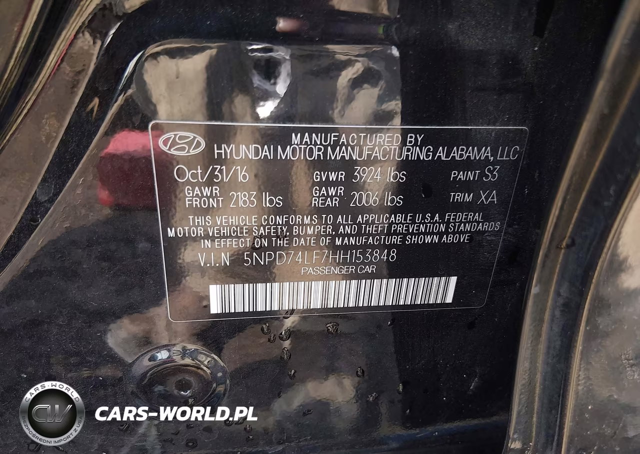 2017 Hyundai Elantra Se VIN:5NPD74LF7HH153848 - 9