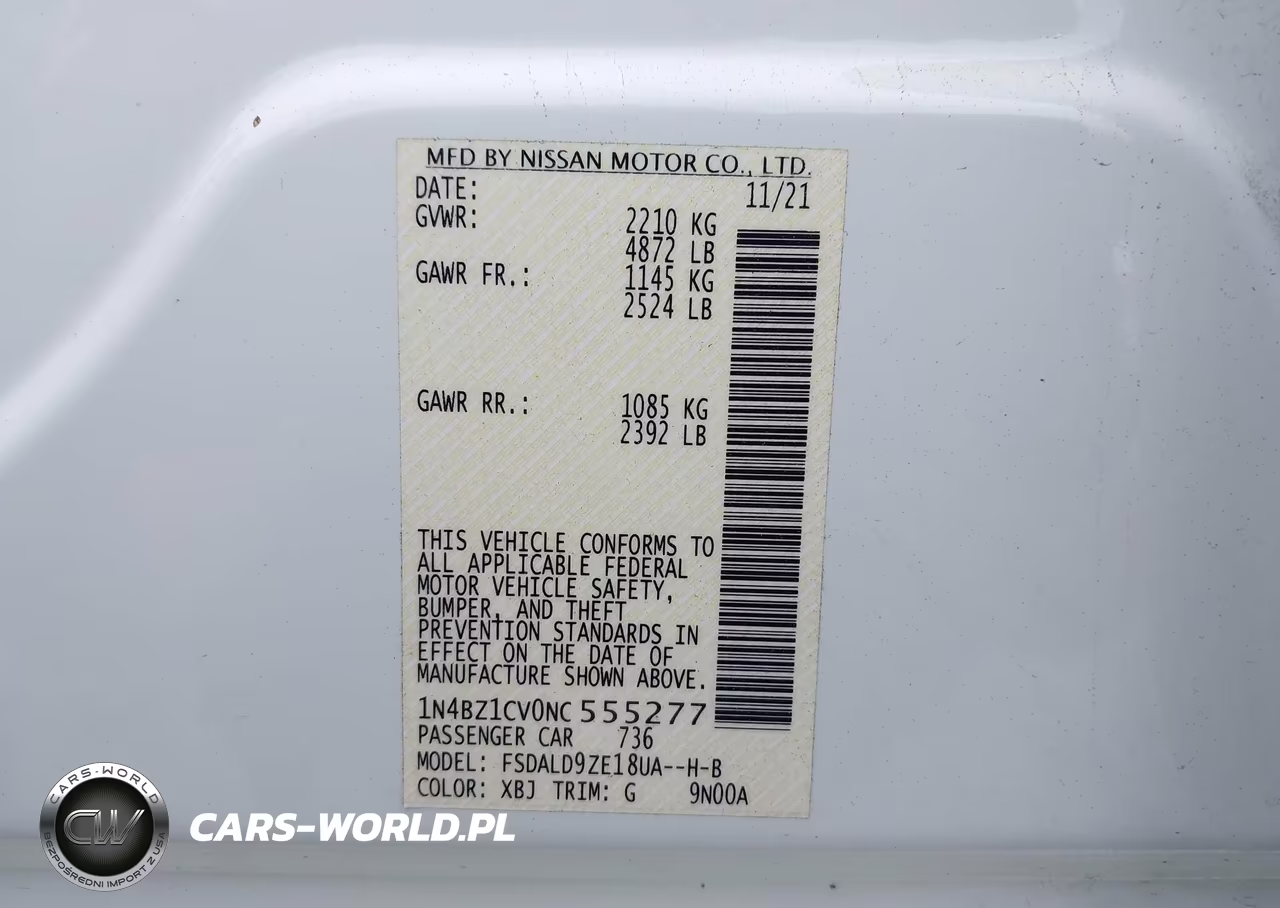 2022 Nissan Leaf Sv Plus 62 Kwh VIN:1N4BZ1CV0NC555277 - 9