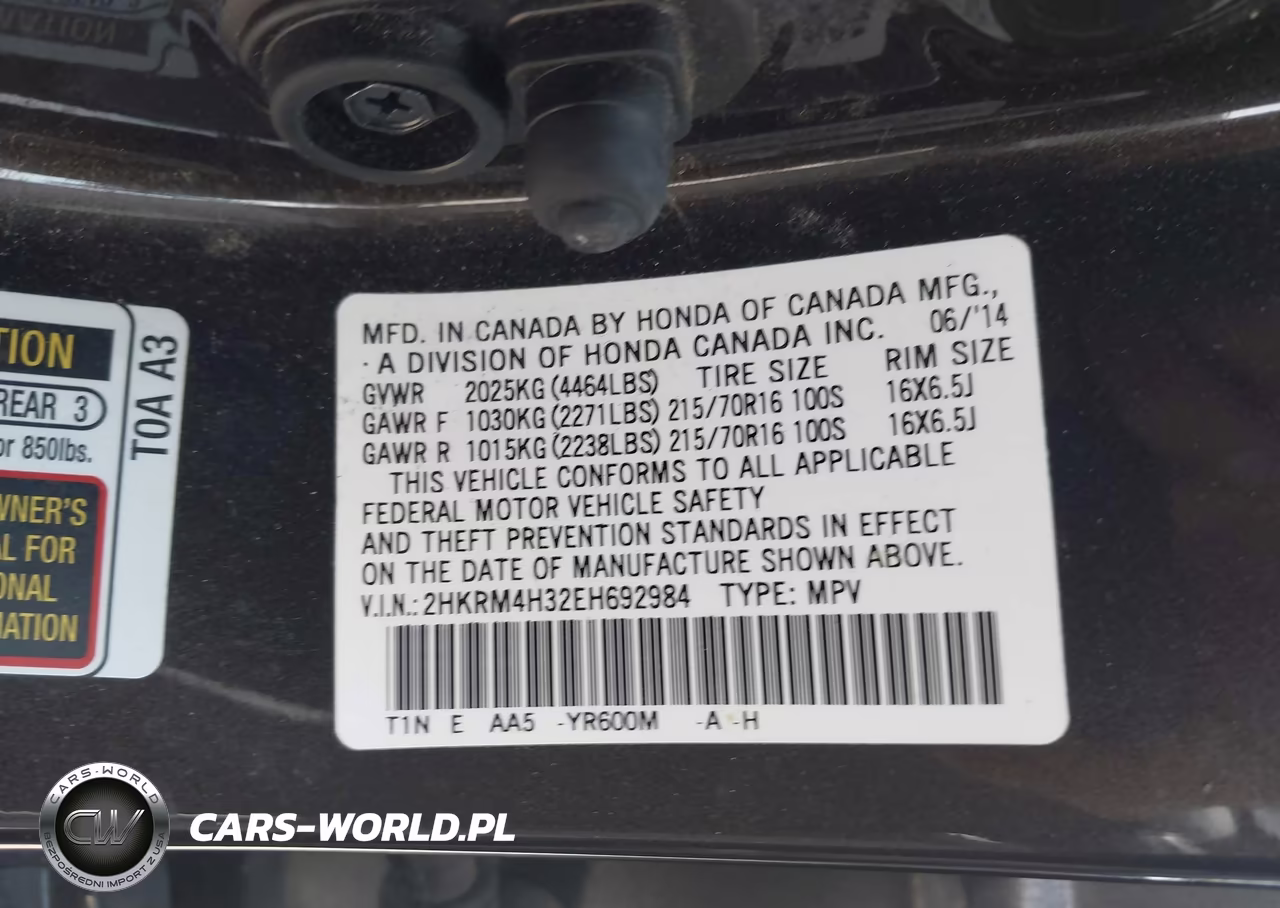 2014 Honda Cr-V Lx VIN:2HKRM4H32EH692984 - 9