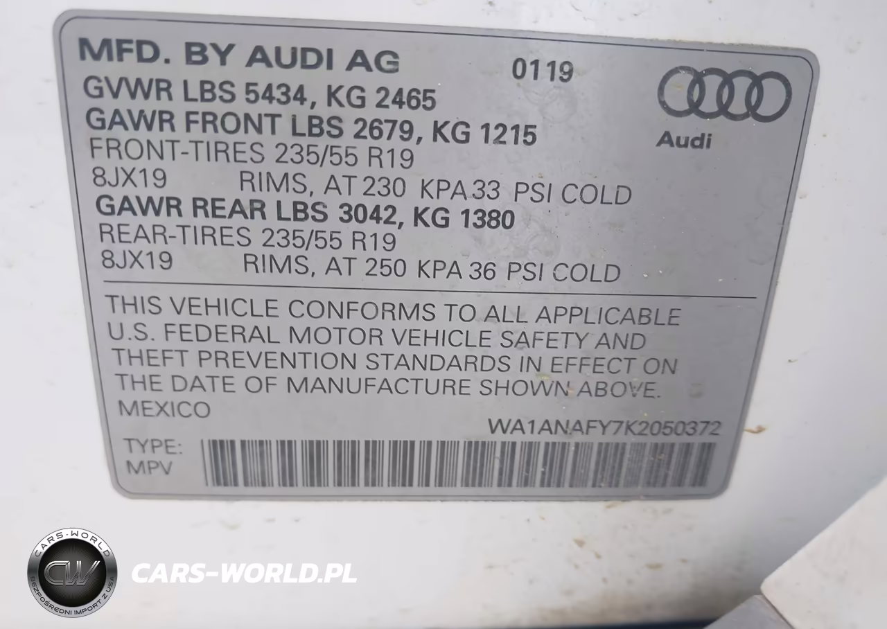 2019 Audi Q5 45 Premium VIN:WA1ANAFY7K2050372 - 9