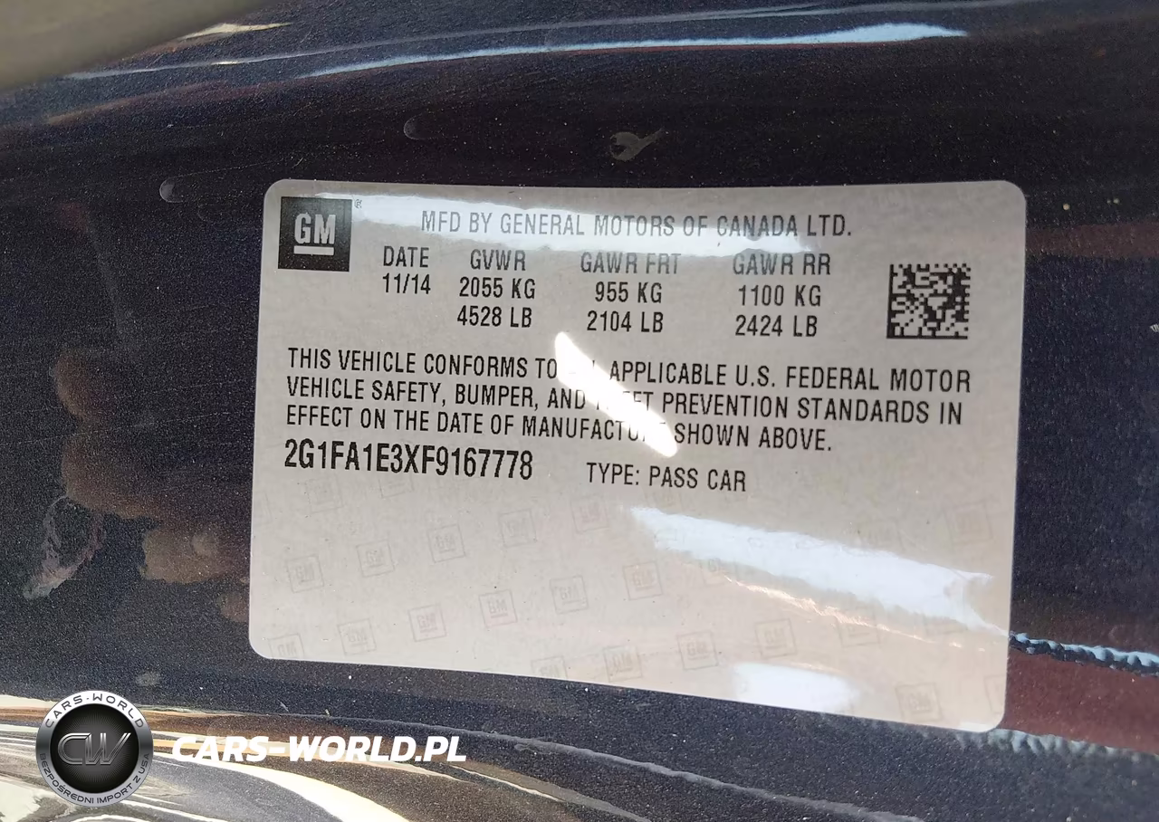 2015 Chevrolet Camaro 1Ls VIN:2G1FA1E3XF9167778 - 9