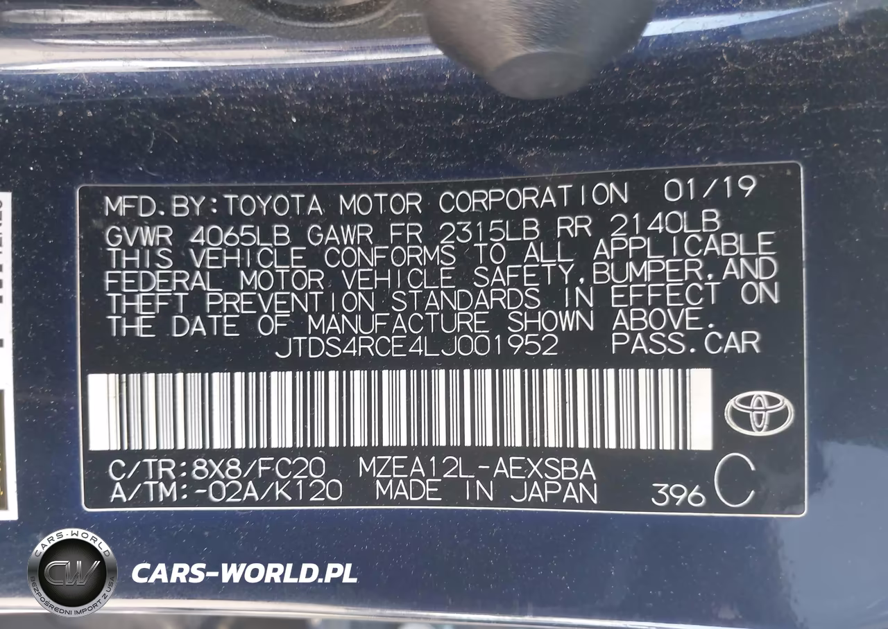 2020 Toyota Corolla Se VIN:JTDS4RCE4LJ001952 - 9