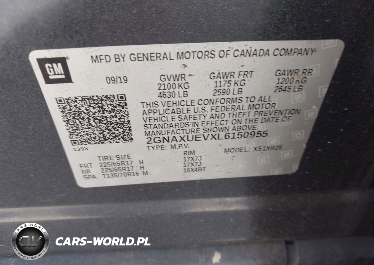 2020 Chevrolet Equinox Awd Lt 1.5L Turbo VIN:2GNAXUEVXL6150955 - 9