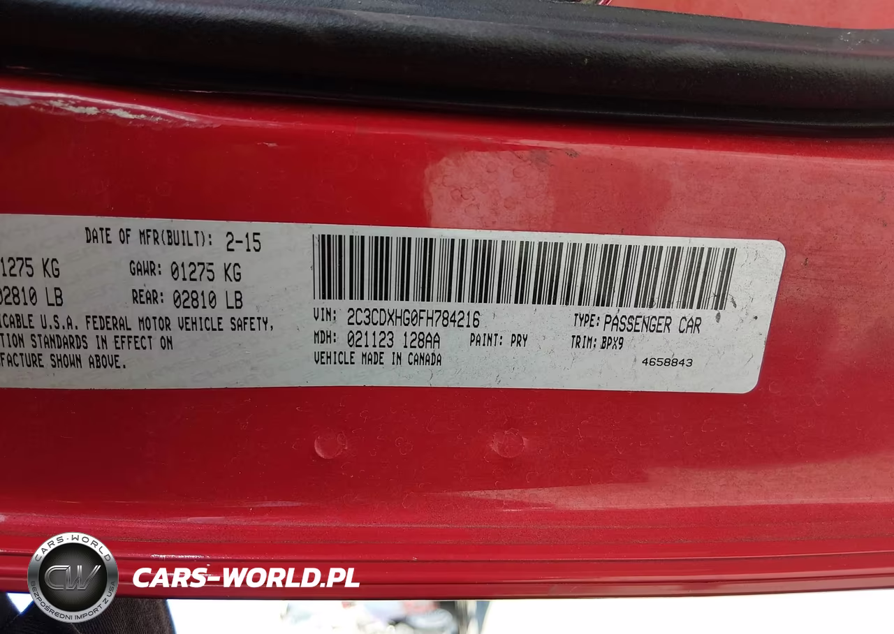 2015 Dodge Charger Sxt VIN:2C3CDXHG0FH784216 - 9