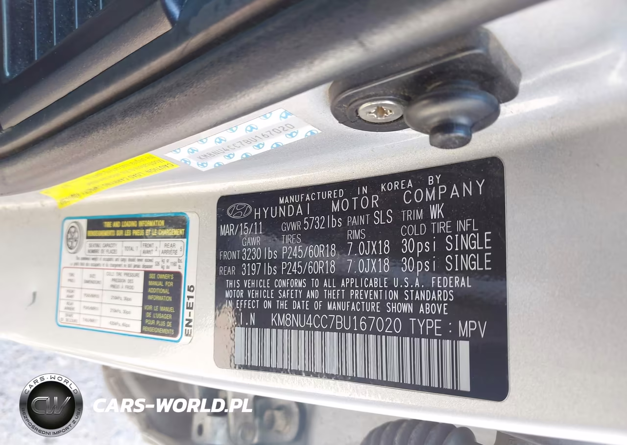 2011 Hyundai Veracruz Limited VIN:KM8NU4CC7BU167020 - 9