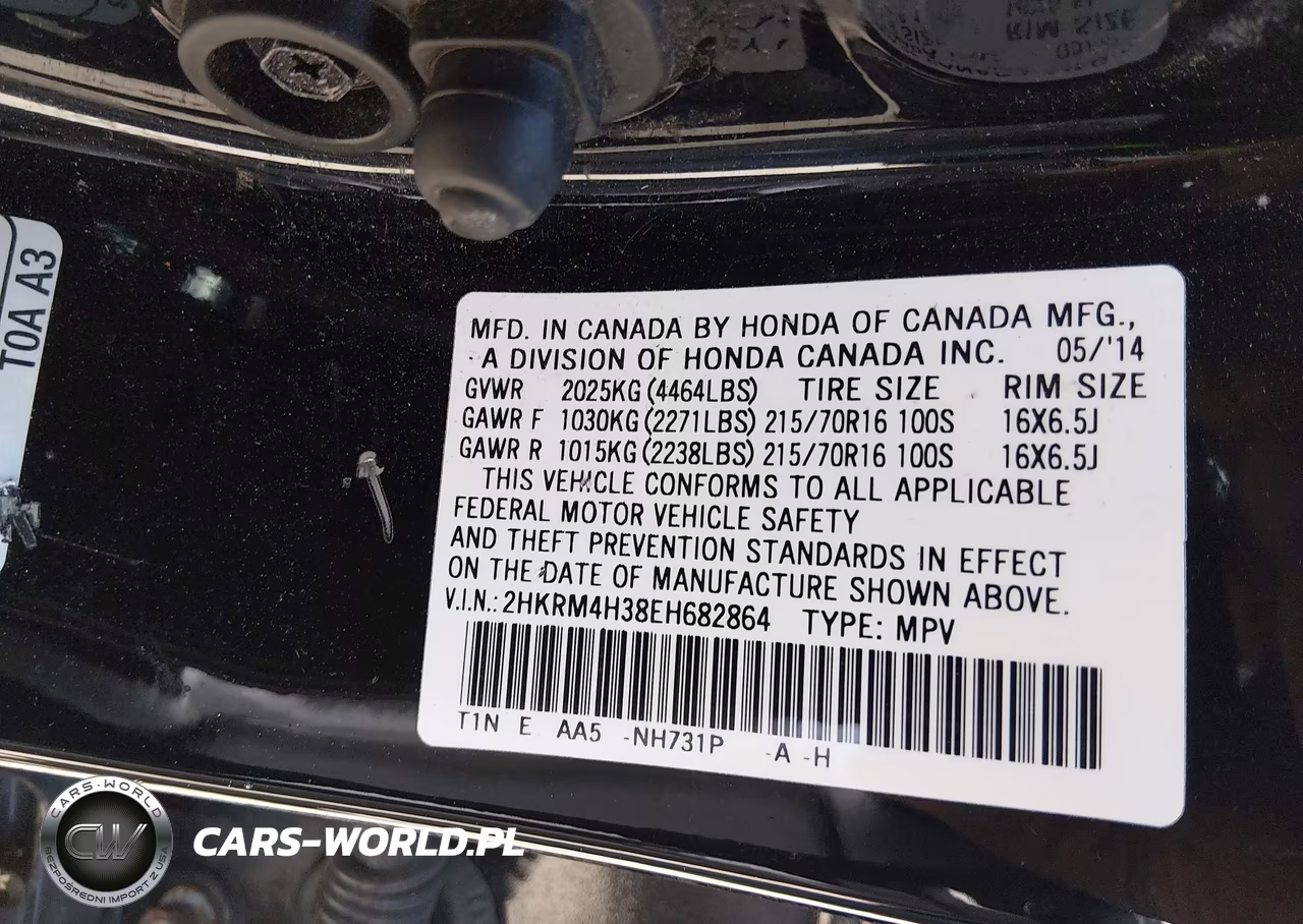 2014 Honda Cr-V Lx VIN:2HKRM4H38EH682864 - 9