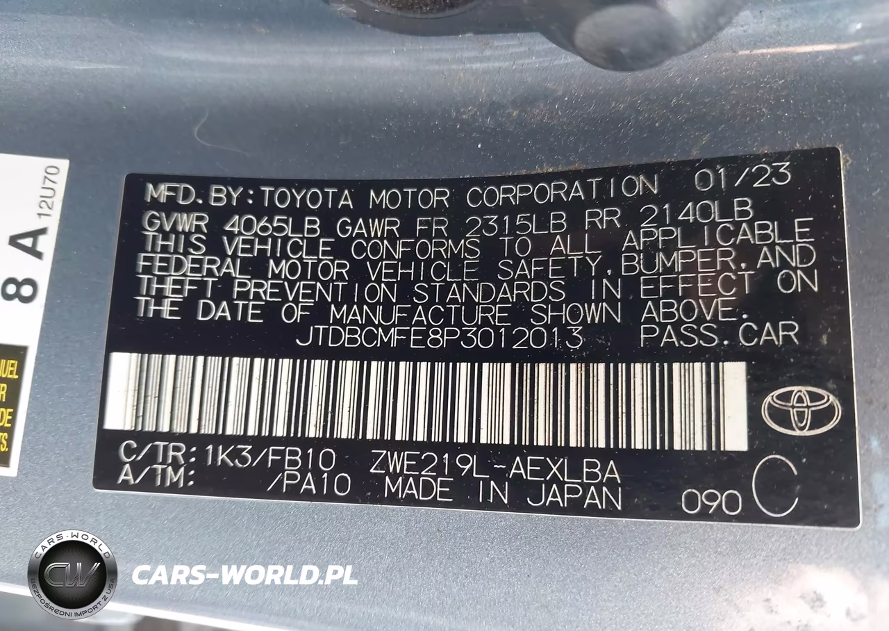 2023 Toyota Corolla Hybrid Le VIN:JTDBCMFE8P3012013 - 9