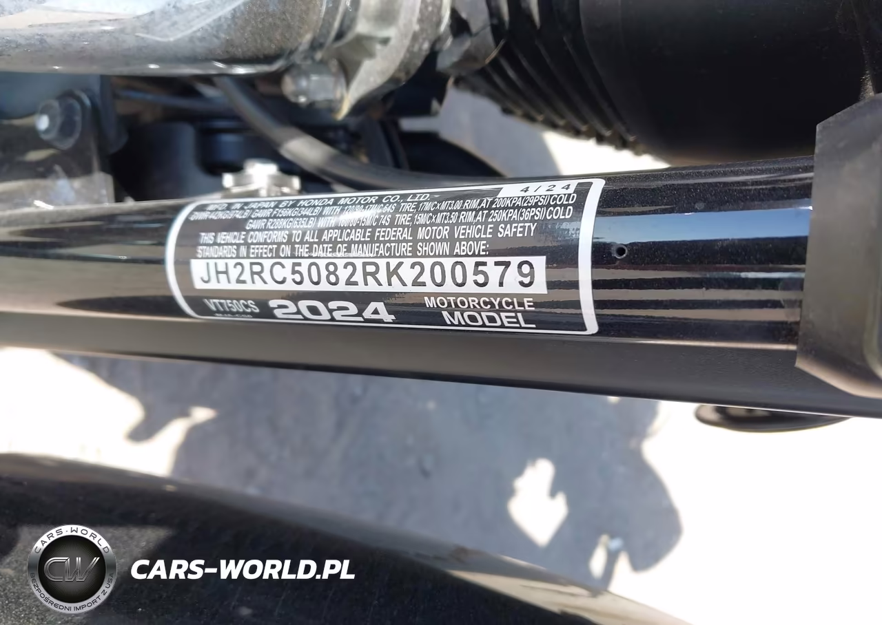2024 Honda Vt750 Cs VIN:JH2RC5082RK200579 - 10
