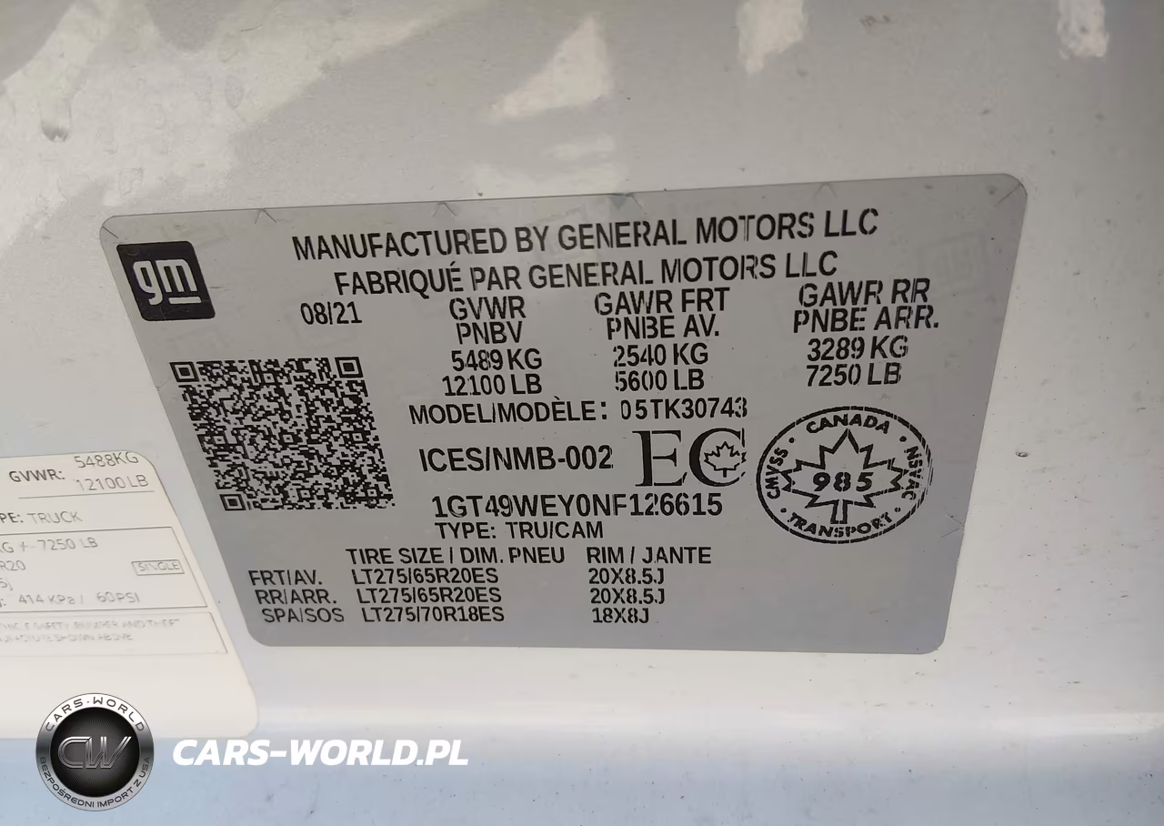 2022 GMC Sierra 3500Hd Denali VIN:1GT49WEY0NF126615 - 8