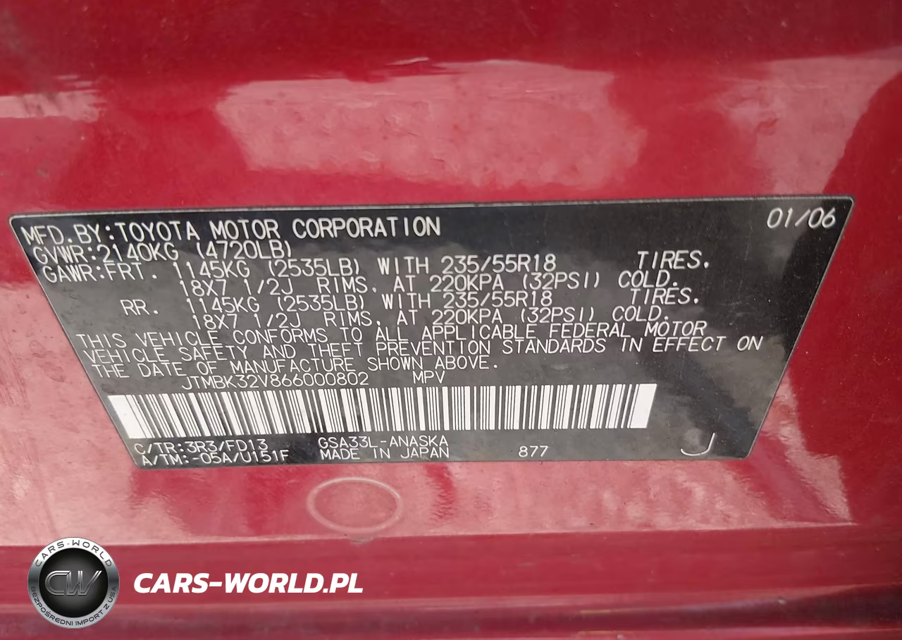 2006 Toyota Rav4 Sport V6 VIN:JTMBK32V866000802 - 9