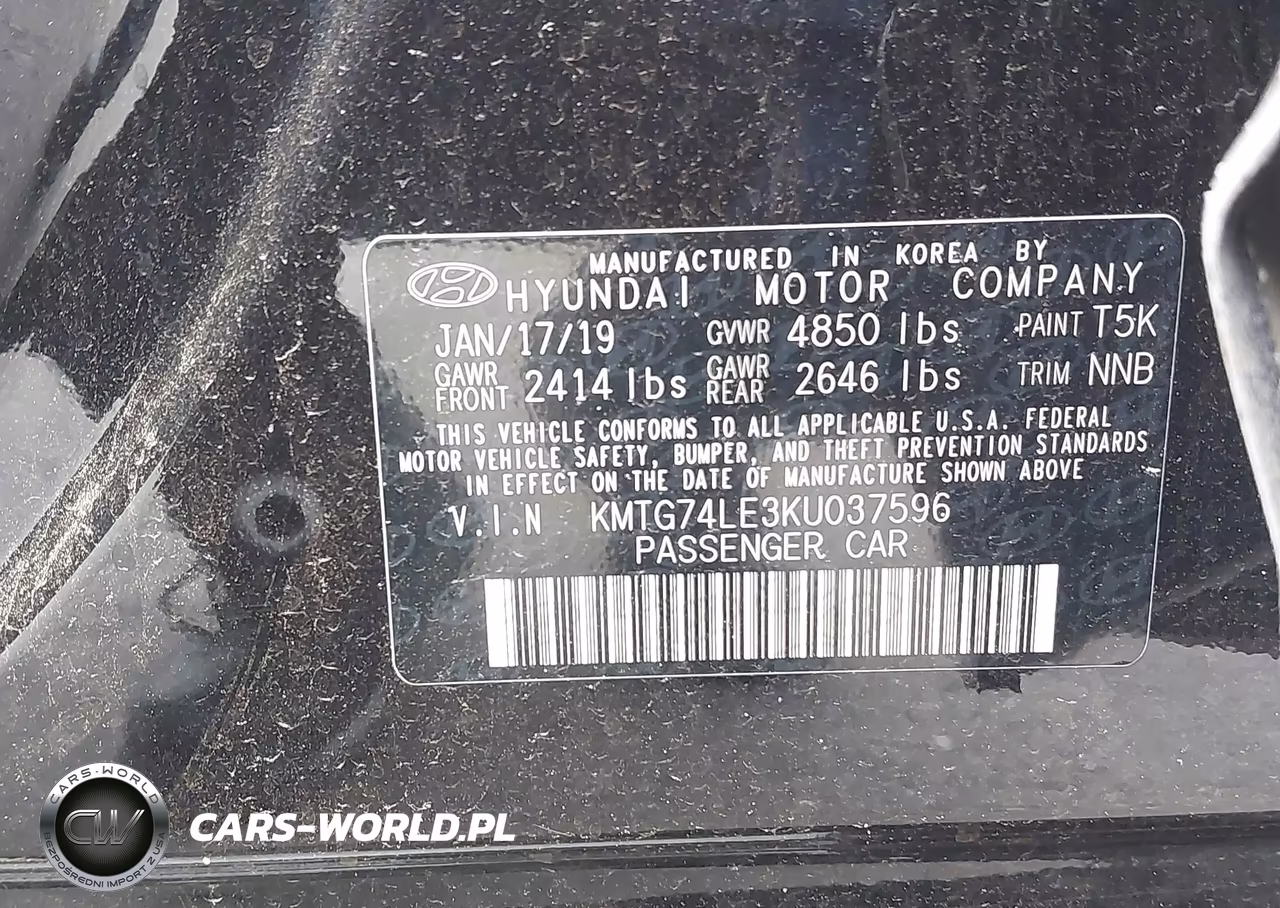 2019 Genesis G70 VIN:KMTG74LE3KU037596 - 9
