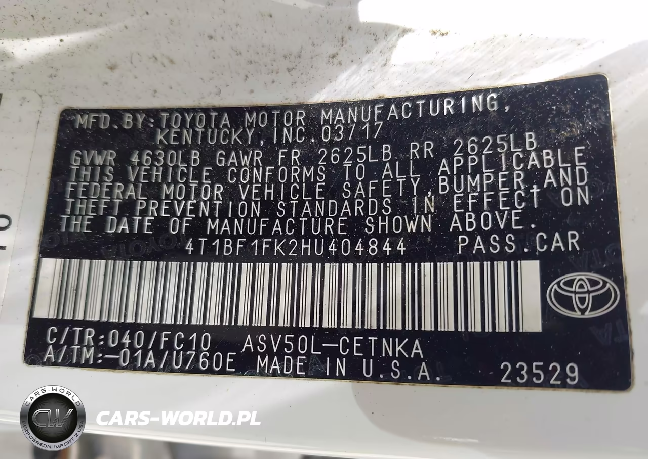 2017 Toyota Camry Le VIN:4T1BF1FK2HU404844 - 9