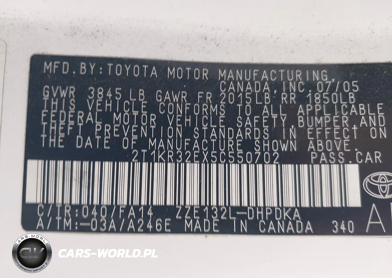 2005 Toyota Matrix VIN:2T1KR32EX5C550702 - 9