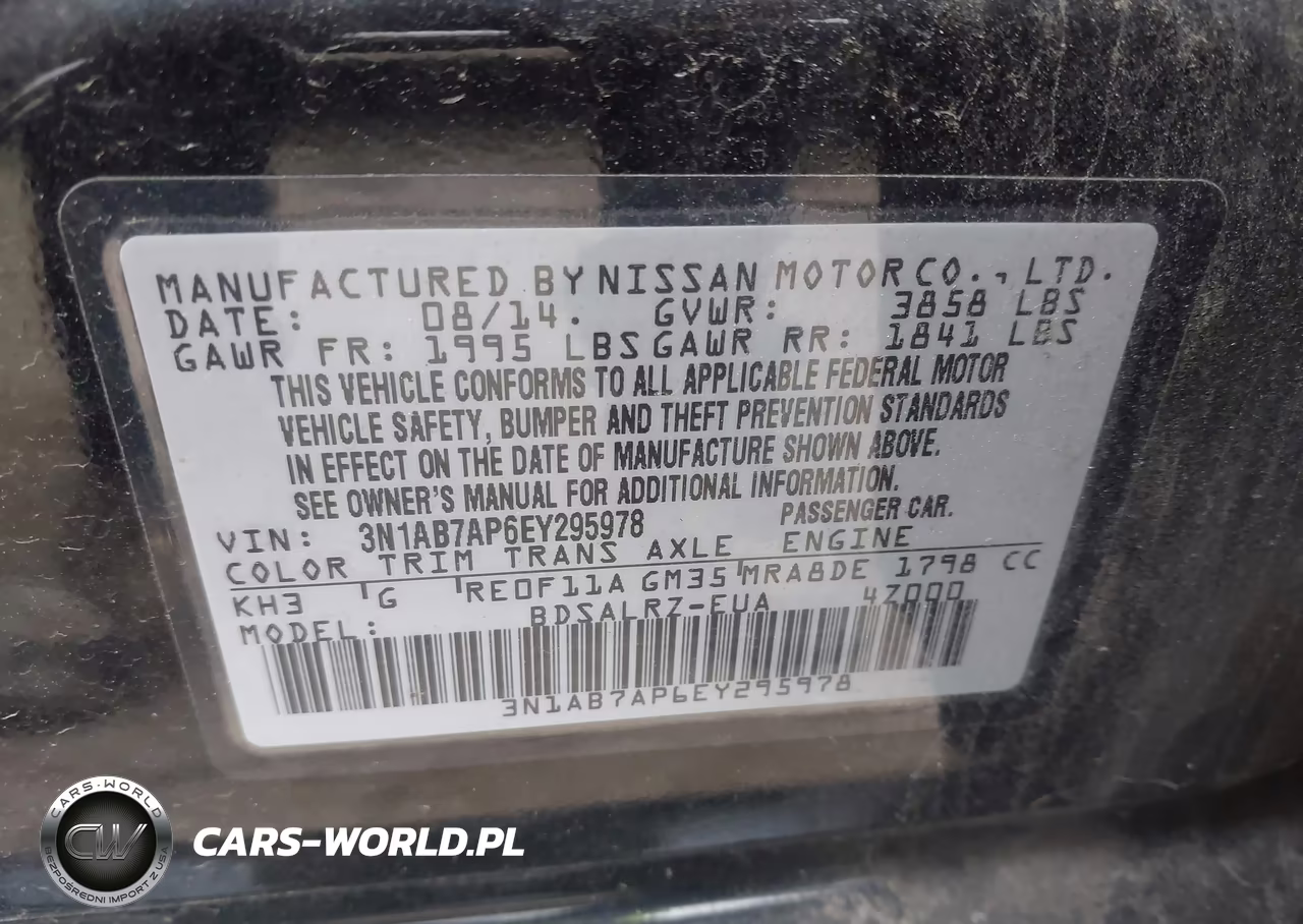 2014 Nissan Sentra Sr VIN:3N1AB7AP6EY295978 - 9